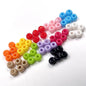 Colored Four-Hole Acrylic Beads Large Hole Chunky Mixed Finishes 100pcs 3