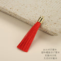 Colorful Polyester Fringe Tassel Keychain with Golden Cap 55mm 50pcs 5