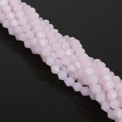 Electroplated Faceted Glass Beads 6mm Transparent Mixed Colors 45pcs 21