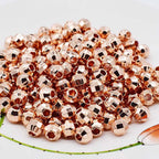 Brass Faceted Round Metal Beads 3-6mm Jewel Tone Sparkle 100pcs 3