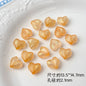 Faceted Glitter Heart Acrylic Beads 14mm Colorful Mixed 30pcs 9