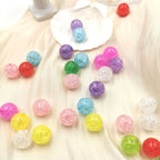 Transparent Crackle Acrylic Beads 10-16mm Colorful Mixed 100pcs
