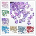 Czech Glass Beads Star 8mm Translucent Soft Color Gradient 50pcs