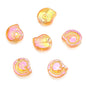 Electroplated Flat Spiral Shell Glass Beads 12mm Iridescent 30pcs 9