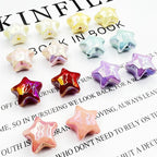 Glow Star Acrylic Beads 20mm UV Plated Cream Colors 10pcs 5