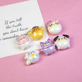 Chubby Sanrio Character Resin Beads Glossy Pastel Spheres 20pcs 6