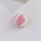 Rhinestone Round Clay Beads 16mm Golf Pattern Bubblegum 10pcs 13