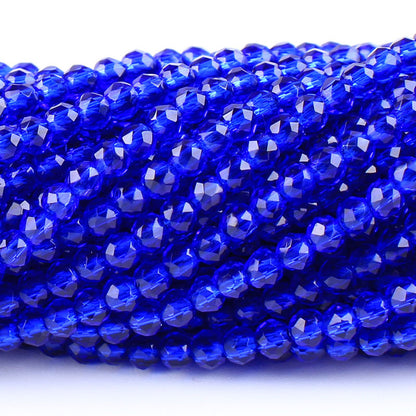 Transparent Disc Seed Glass Beads 2mm Glossy Blue Tones 360pcs 2 Strands 9