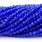 Transparent Disc Seed Glass Beads 2mm Glossy Blue Tones 360pcs 2 Strands 9