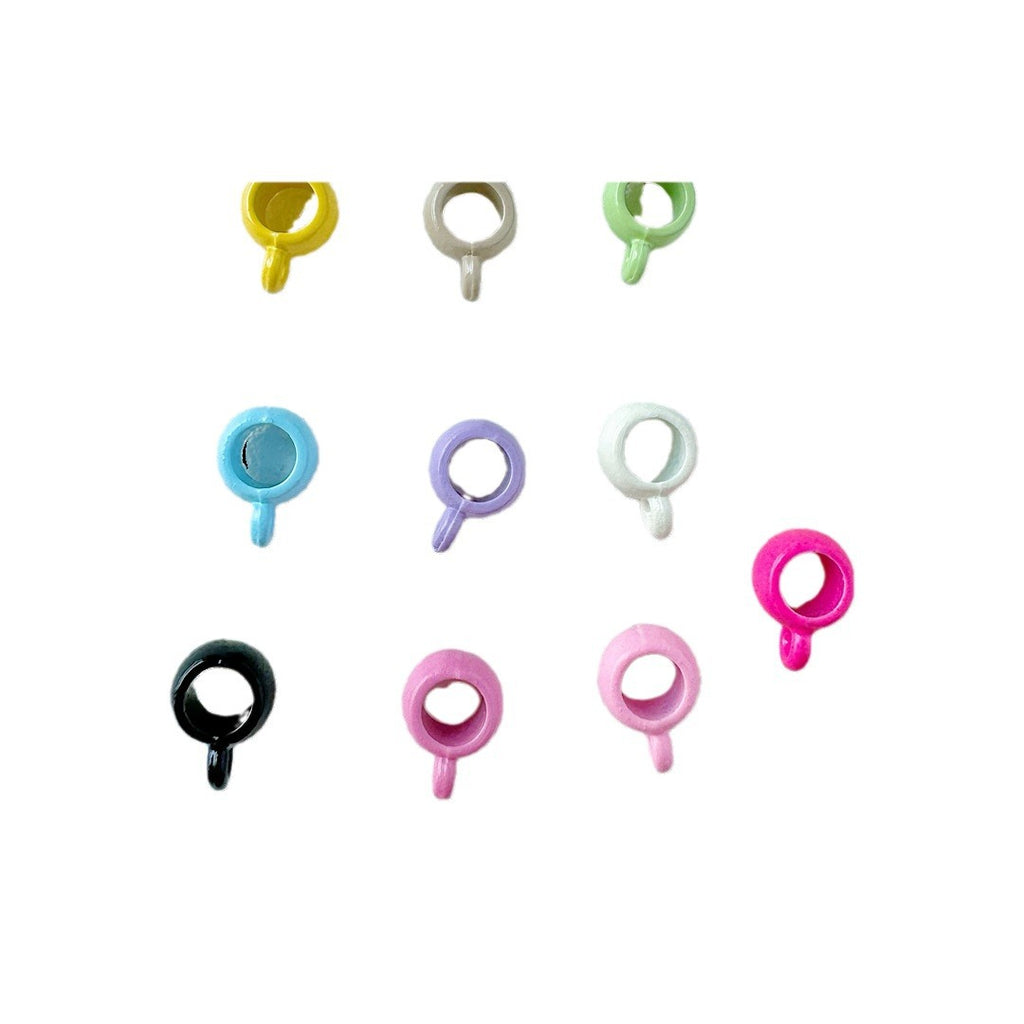 Cup Metal Beads 8mm Baking Painted Pastel Colors 30pcs 5