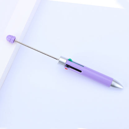 Beadable Pen Four Color Ballpoint Vibrant Barrel Bullet Tip 24