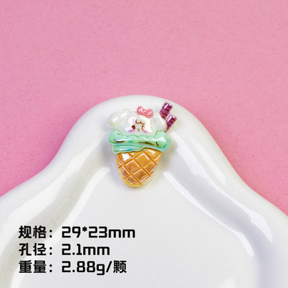Dessert Cat Series Resin Beads Whimsical Mixed Shapes 20pcs 10