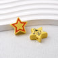 Star Acrylic Beads 22mm Cat Pattern Glossy Colorful 20pcs 11