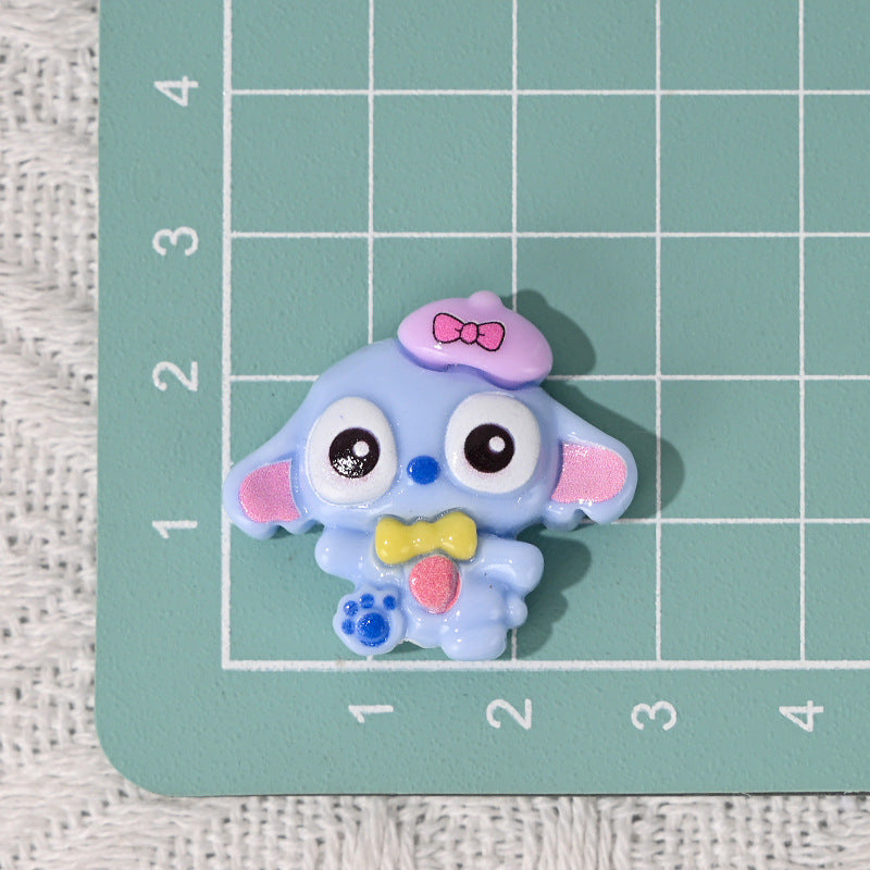 Glossy Resin Beads Pastel Character Design 10pcs 5