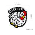Silicone Focal Beads Chicken With Cluck Off Text 20pcs 2