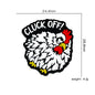 Silicone Focal Beads Chicken With Cluck Off Text 20pcs 2