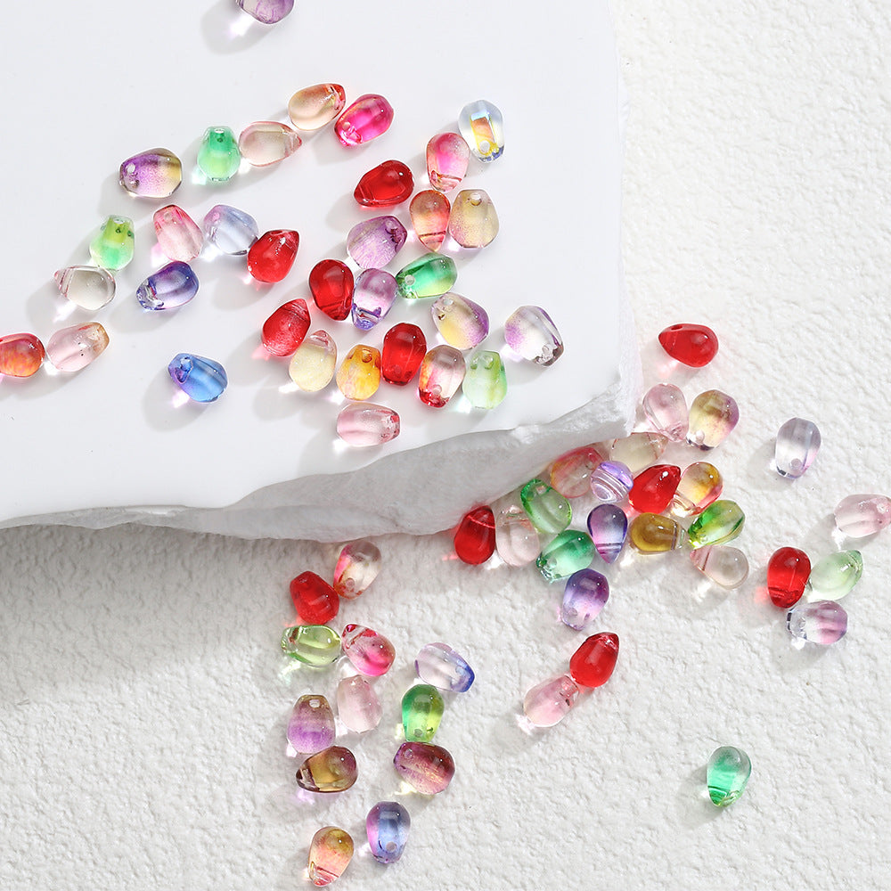 Czech Glass Beads Teardrop 6mm Translucent Mixed Colors 50pcs 3