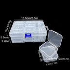 Plastic Bead Organizer Box 16.5x12x5.8cm 14 Compartments Colorful 1set 6