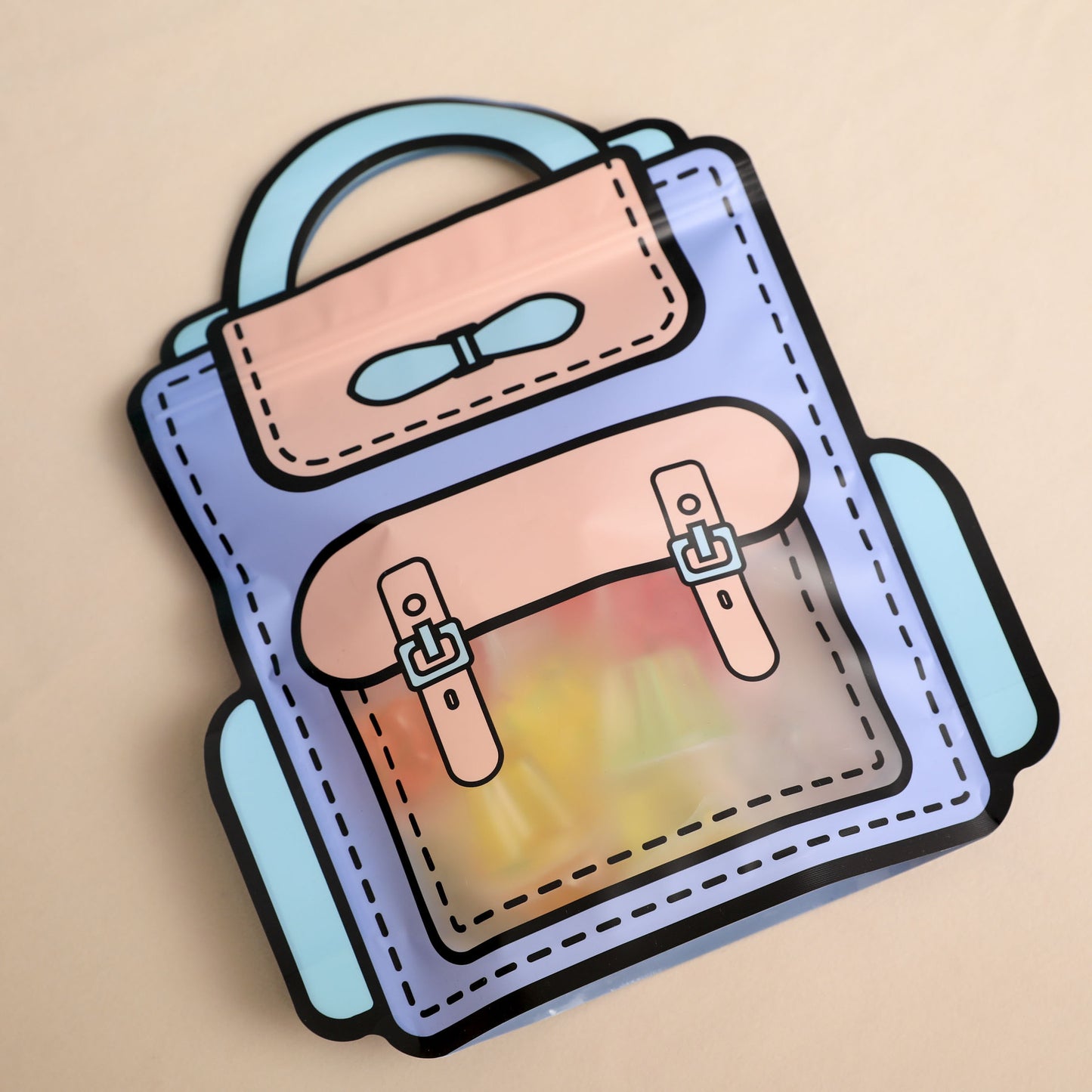 Backpack Shape Matte Zip Lock Storage Bags with Handle 18x21 24x28cm 10pcs 4