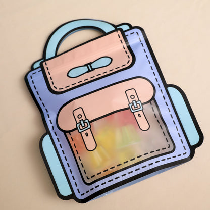 Backpack Shape Matte Zip Lock Storage Bags with Handle 18x21 24x28cm 10pcs 4