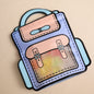 Backpack Shape Matte Zip Lock Storage Bags with Handle 18x21 24x28cm 10pcs 4