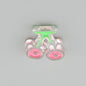 Transparent Bear Flower Acrylic Beads Playful Pastel Enamel 20pcs 12