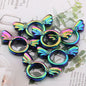 UV Color Plated Solid Color Varied Sakura Angel Wings Acrylic Beads 2pcs 24