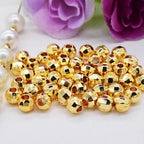 Brass Faceted Round Metal Beads 3-6mm Jewel Tone Sparkle 100pcs 6