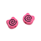 Painted Spiral Bear Acrylic Beads 11mm Colorful Glossy 50pcs 4