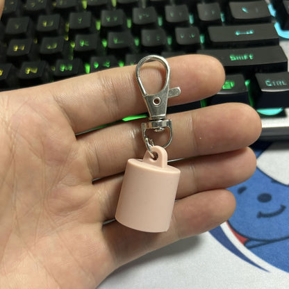 Silicone Chapstick Keychain Caps Crown Striped Smooth Shapes 3pcs 21
