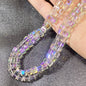 Square Transparent Glass Beads 8mm Clear Iridescent Shine 50pcs 14