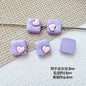 Tulip Square Heart Metal Beads 12mm Glossy Enamel Alloy 10pcs 13