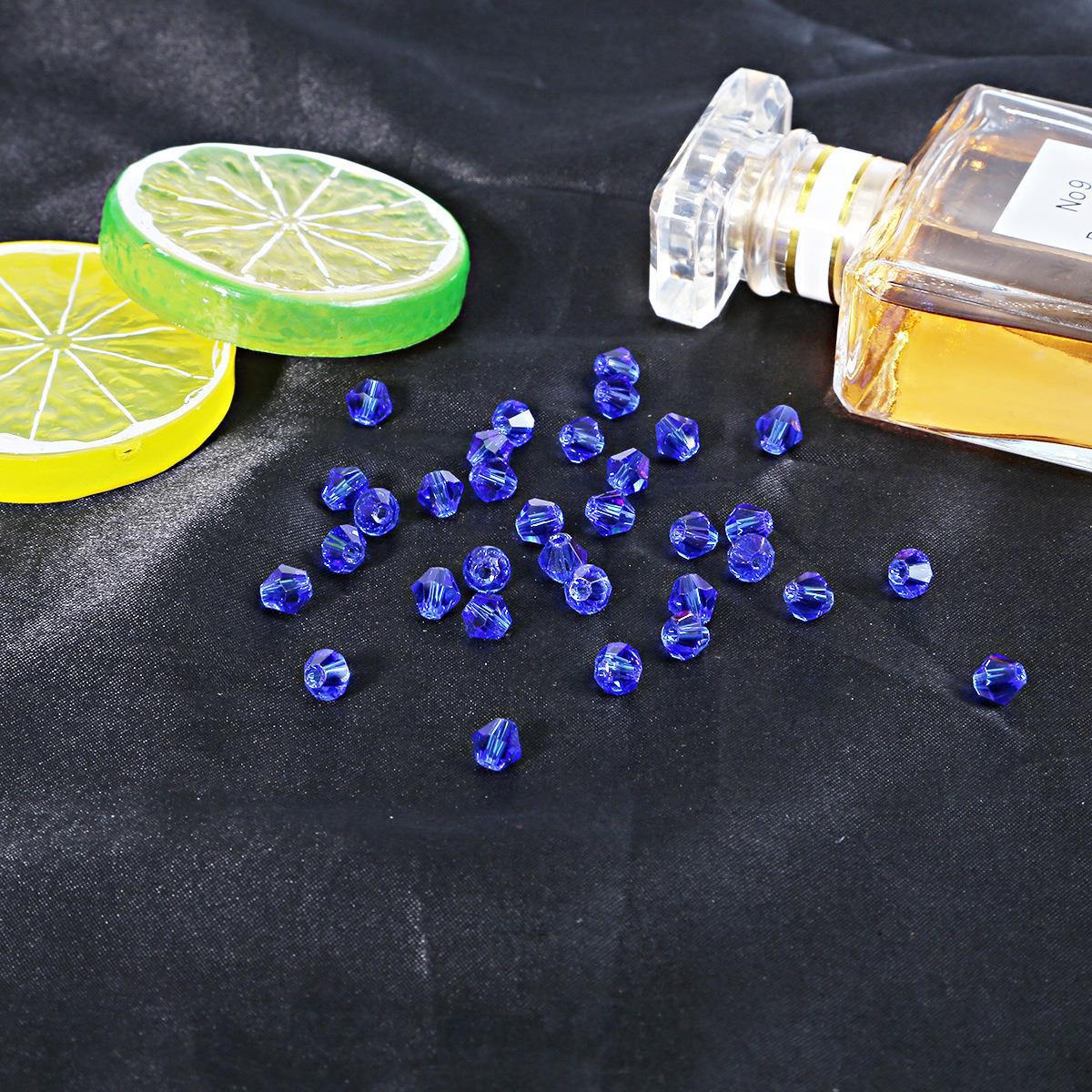 Electroplated Faceted Glass Beads 6mm Transparent Mixed Colors 45pcs 15