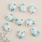 Hand Painted Fish Ceramic Beads Tropical Colorful 5pcs 10