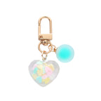 Gradient Glitter Heart Keychain Acrylic Transparent Colorful Charm 5