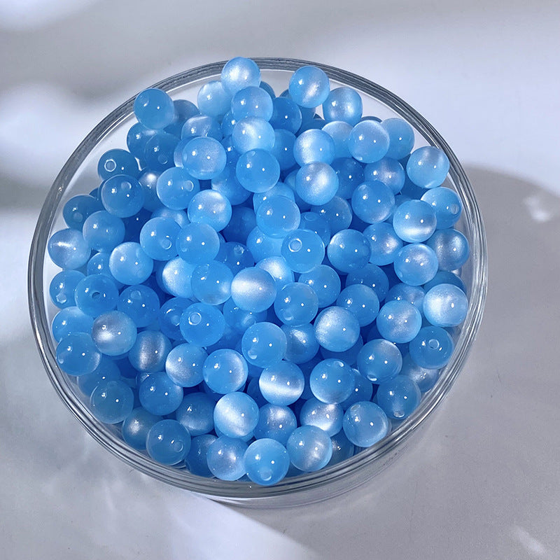 Light Color Gradient Resin Beads 8mm Pastel Soft Shades 100pcs 9