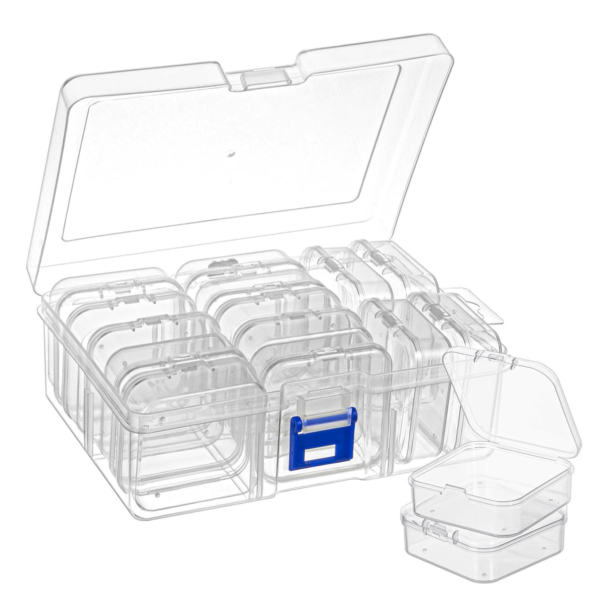 Plastic Bead Organizer Box 16.5x12x5.8cm 14 Compartments Colorful 1set 5