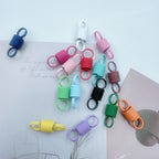 Alloy Spring Beading Stopper Keychain Hardware Colorful 29mm 30pcs 5