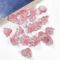 Wind Chime Flower Glass Beads 12mm Transparent Pink 50pcs 10