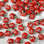 Ceramic Santa Claus and Clown Series Clay Beads Hand Painted 10pcs 2