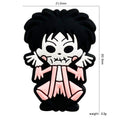 Silicone Focal Beads Clown Gothic Dark Hair Pink Outfit 20pcs