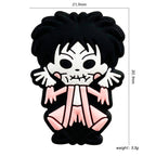 Silicone Focal Beads Clown Gothic Dark Hair Pink Outfit 20pcs