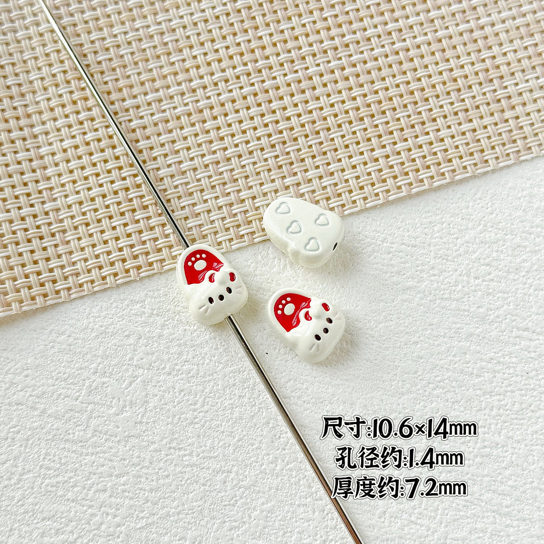 Kite Slippers Metal Beads 14mm Colorful Glossy Painted 10pcs 8