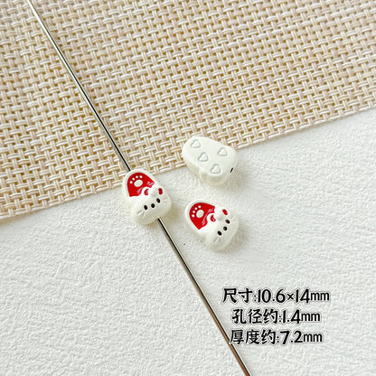 Kite Slippers Metal Beads 14mm Colorful Glossy Painted 10pcs 8
