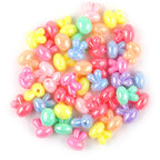 Plated Rabbit Head Acrylic Beads 12.7mm Iridescent AB 50pcs 5