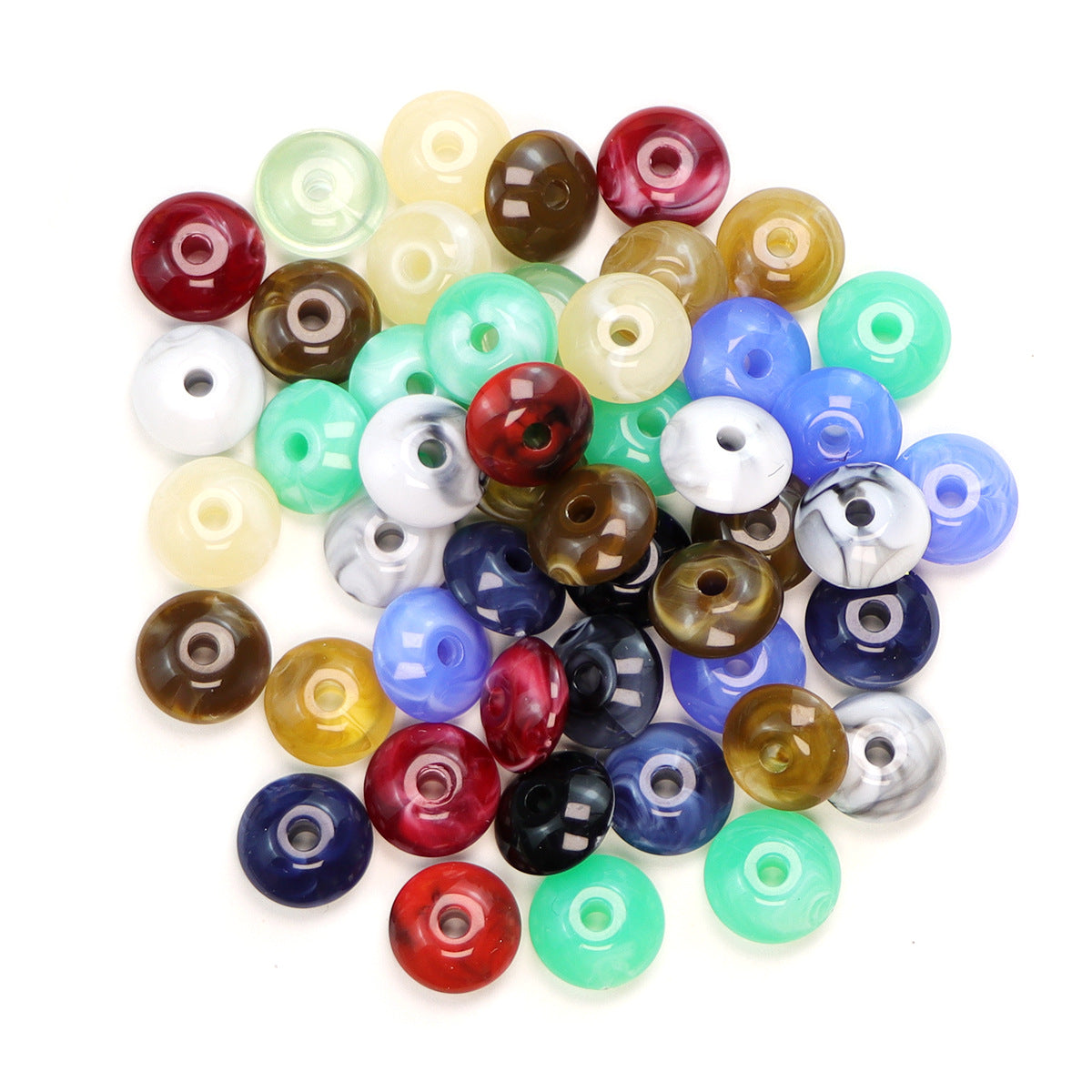 Acrylic Round Spacer Beads 13mm Retro Imitation Gemstone 100pcs