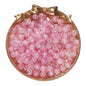 Crackle Round Glass Beads 8mm Colored Hole 1.3mm 50pcs 18