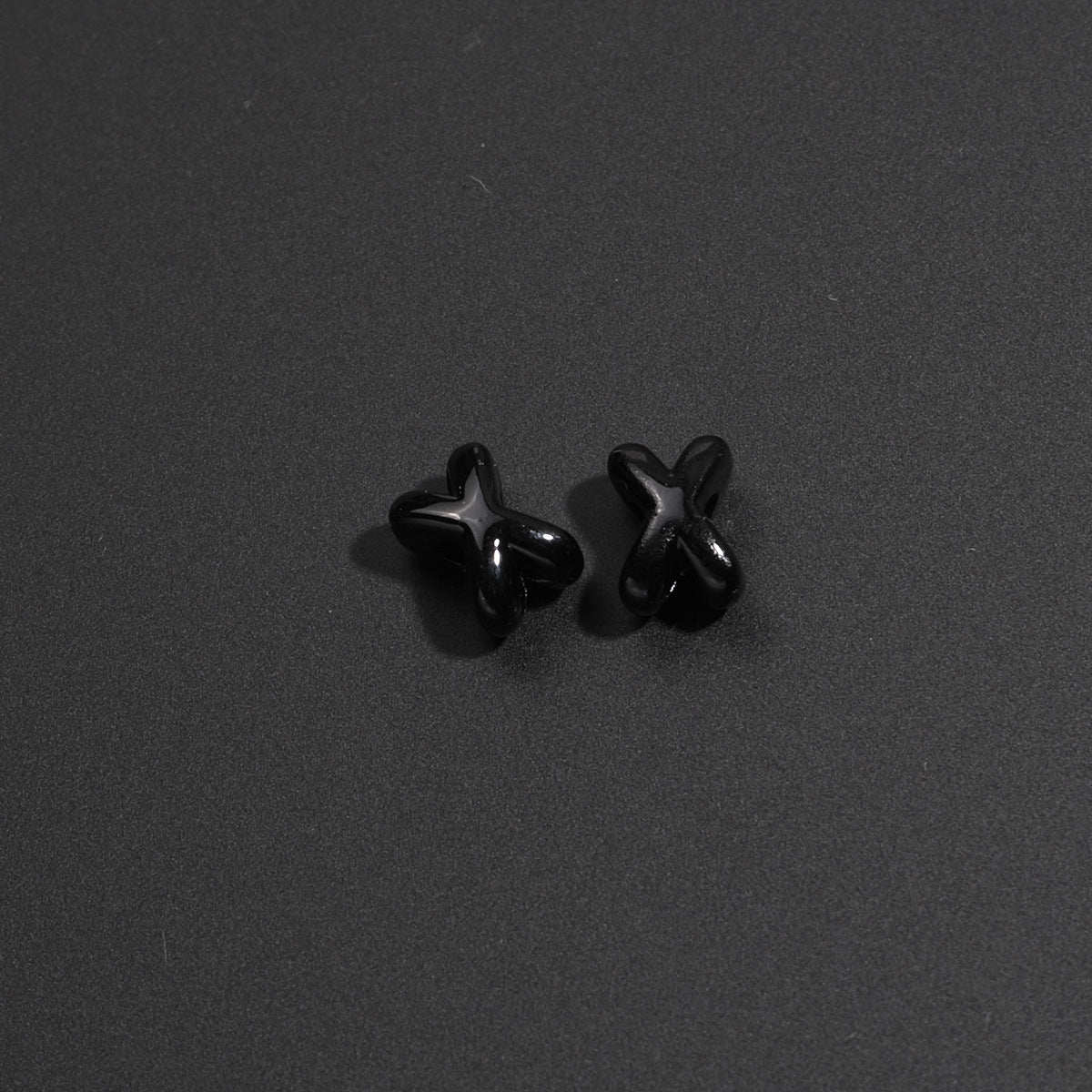 Baking Painted X Acrylic Beads 8mm Glossy Colorful 100pcs 12