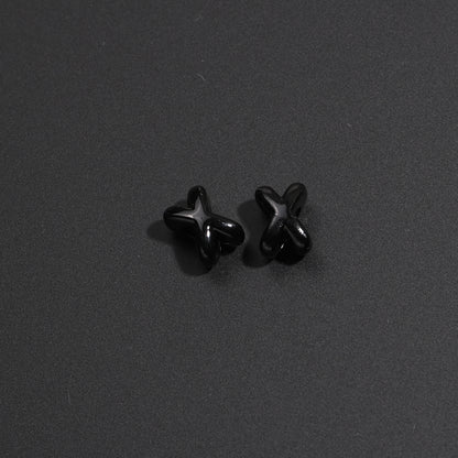 Baking Painted X Acrylic Beads 8mm Glossy Colorful 100pcs 12