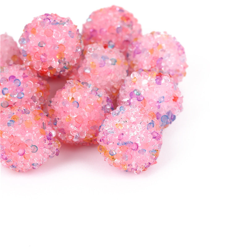 Confetti Bubblegum Beads 16mm Sweet Style Pastel Resin 10pcs 8
